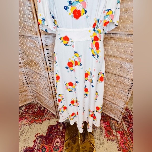 BODEN RUTH IVORY BOUQUET MIDI DRESS | Size 12 - Picture 10 of 12